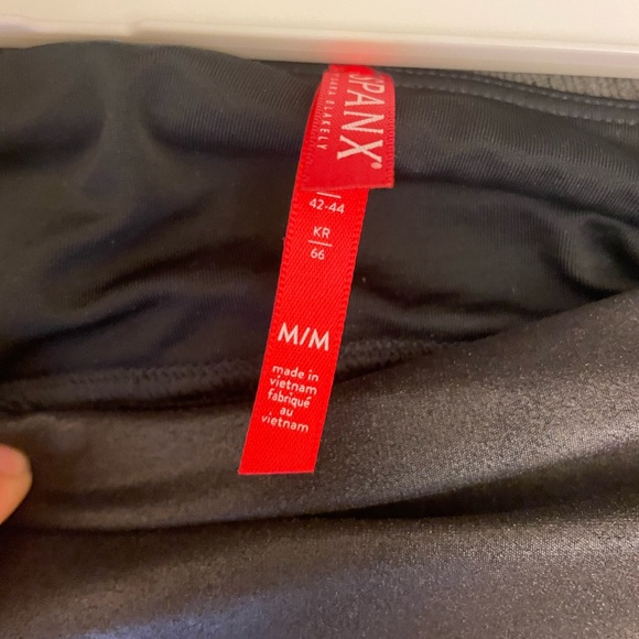 Spanx Moto Faux Leather Legging, Black, M - Picture 2 of 6